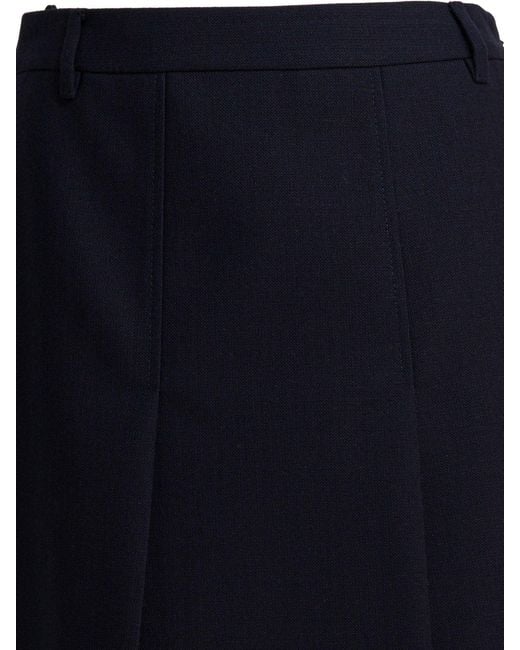 Prada Blue Wool Skirt