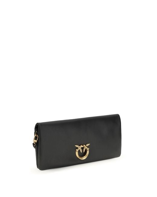 Pinko Black Clutch Bag Love Medium