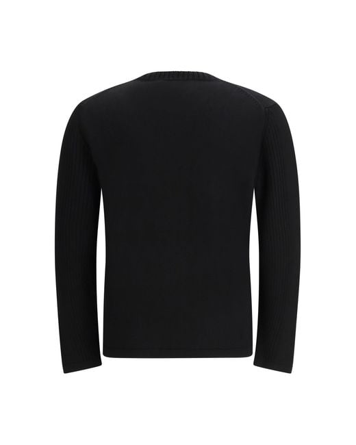 Prada Black Virgin Wool Sweater for men