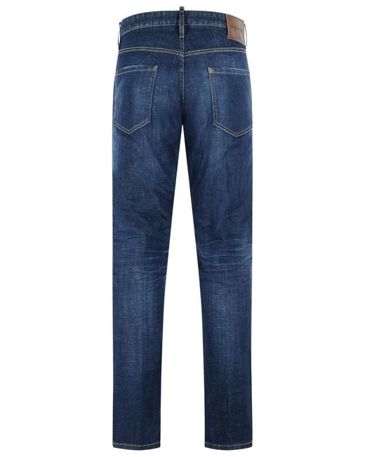 DSquared² Blue 'Teddy' Cotton Jeans for men