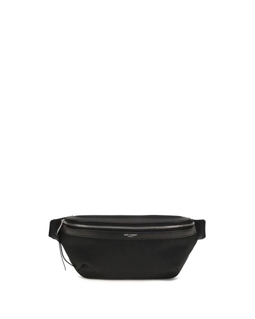 Saint Laurent White Canvas Fanny Pack for men