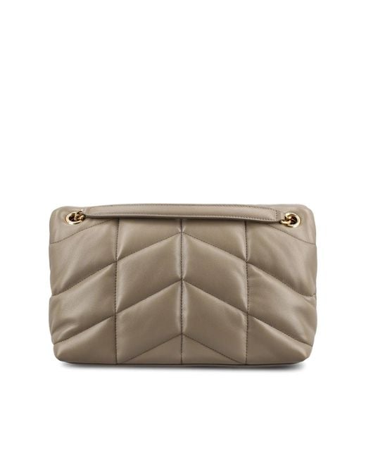 Saint Laurent Brown "Puffer" Medium Shoulder Bag