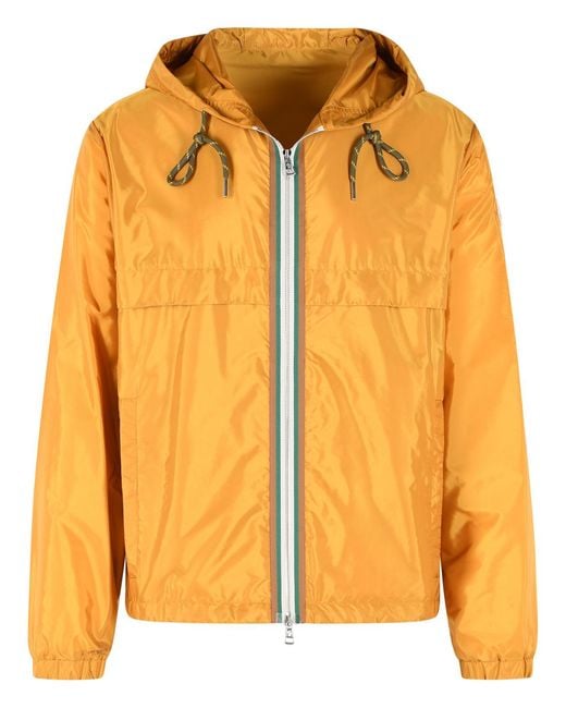Moncler Orange 'Nidge' Polyamide Hooded Jacket for men