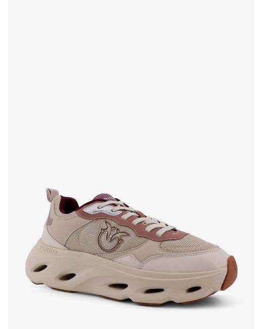 Pinko Multicolor Nylon Sneakers With Leather Inserts