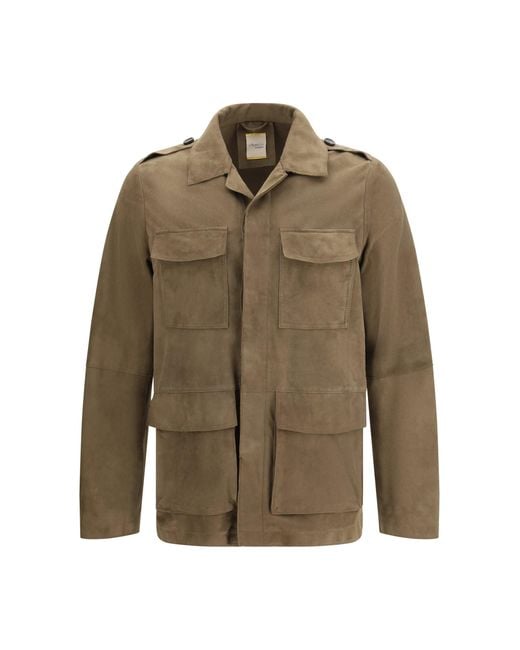 D'Amico Green Suede Jacket Liberosuede for men