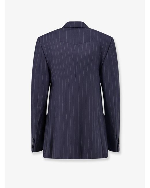 Givenchy Blue Double-Breasted Wool Blazer