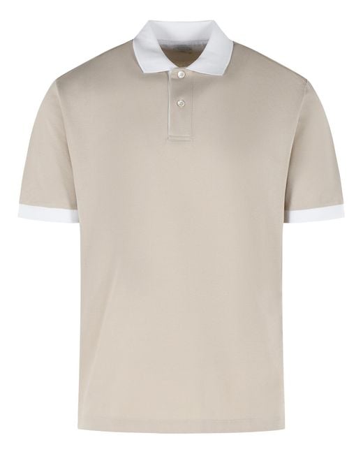 Eleventy Natural Cotton Polo Shirt for men