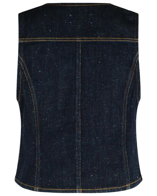 Ganni Blue Cotton Vest