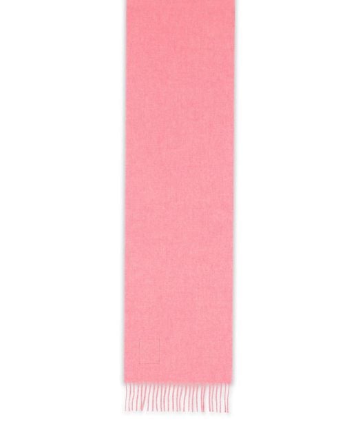Ganni Pink Virgin Wool Scarf