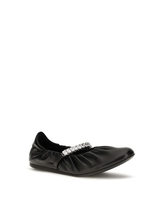 Jimmy Choo White Jade Ballerinas