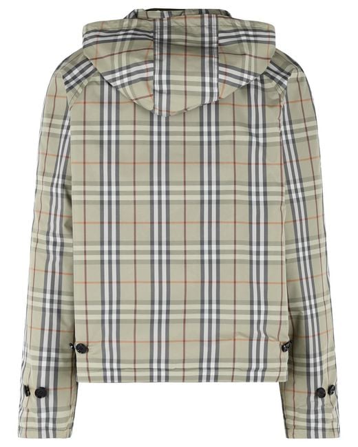 Burberry Green Reversible Cotton 'Check' Jacket for men