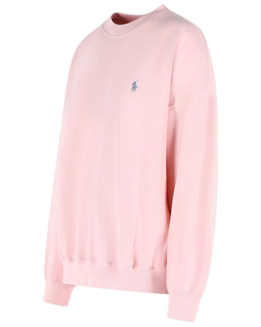 Polo Ralph Lauren Pink Cotton Blend Sweatshirt
