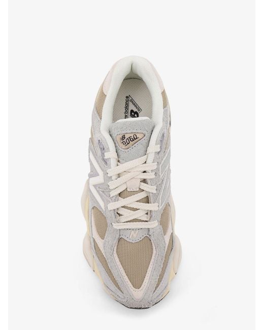 New Balance White Mesh And Suede 9060 Sneakers for men
