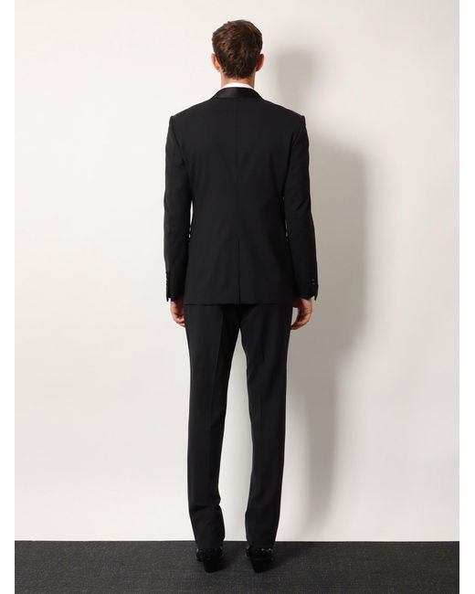 Tom Ford Black Stretch Virgin Wool Tuxedo With Satin Profiles for men