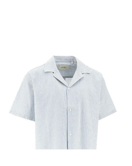 Les Deux Blue 'Lukas' Striped Shirt for men