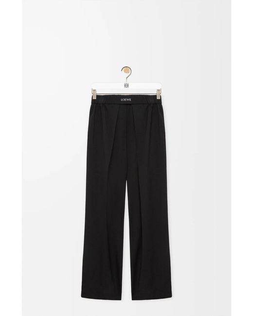 Loewe Black Wide Fit Wool Pants