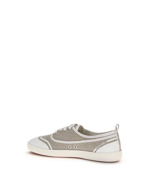 CAREL PARIS White Canvas Sneakers