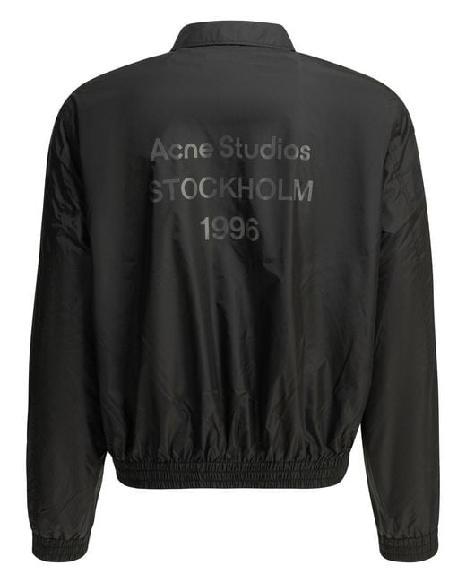 Acne Black Recycled Nylon Jacket for men