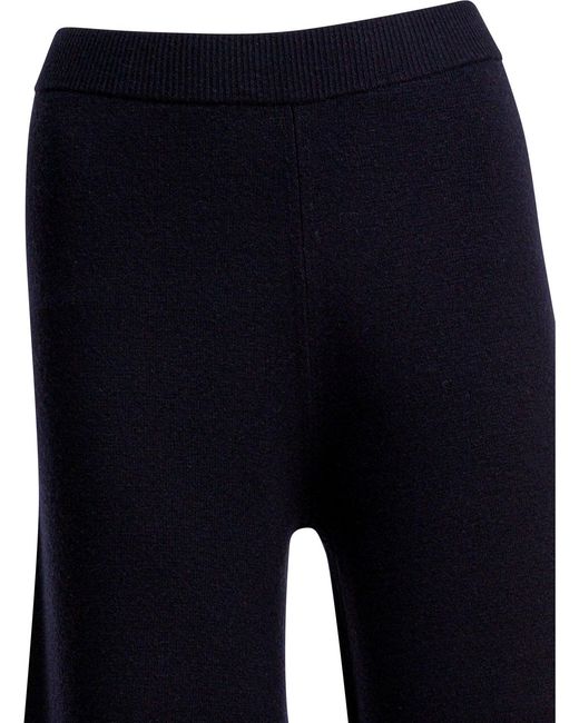Max Mara Blue Wool And Cashmere Pants