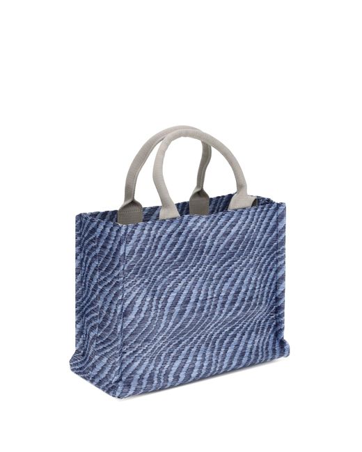 Marni Blue Fabric Tote Bag