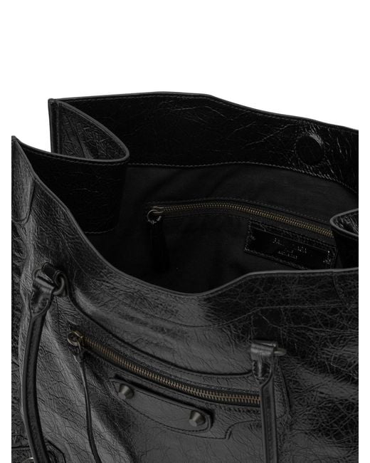 Balenciaga Black "Le City Tote" Medium Shoulder Bag