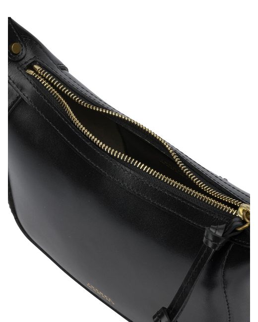 Isabel Marant Black "Oskan Moon" Small Shoulder Bag