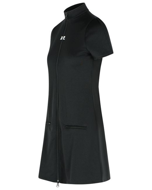 Courreges Black 'Interlock' Polyester Dress