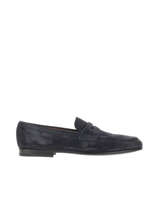 Church's Blue Suede Leather Loafers for men