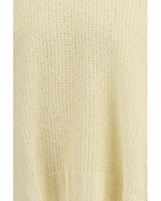 Jil Sander White Openwork Sweater for men