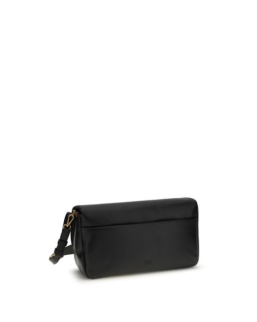 Pinko Black Baguette Shoulder Bag, Calf Leather