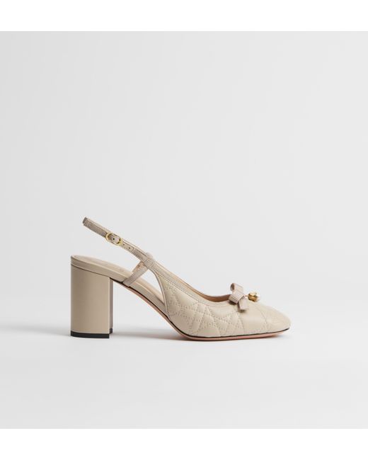 Dior White Ballet 750Mm Slingback Pumps