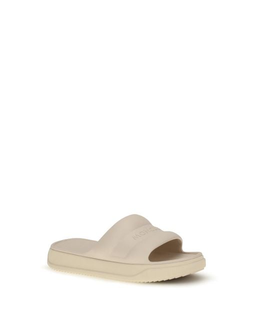 Moncler White Altive Slippers