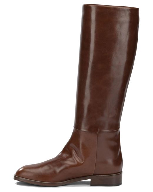 Alluminio Brown Leather Boots