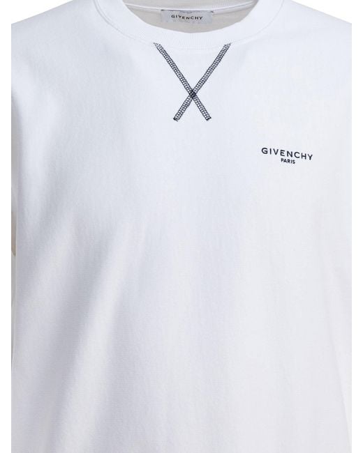 Givenchy White "Couture Seam" Crewneck Sweatshirt for men