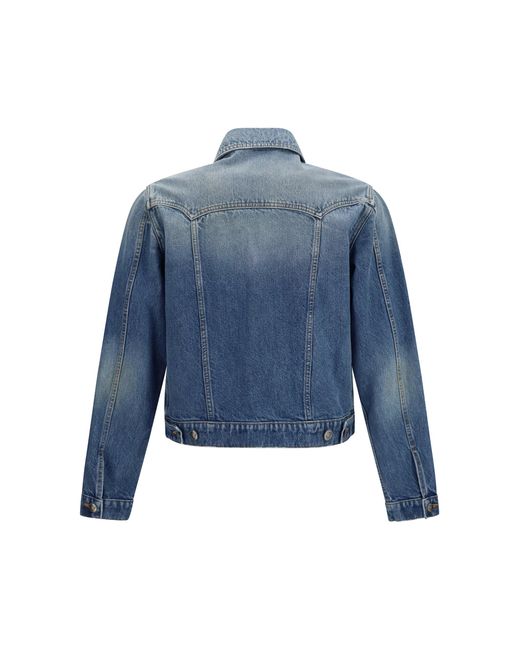 Versace Blue Stonewashed Denim Jacket for men