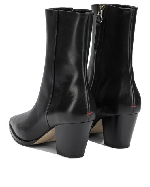 Aeyde Black Hedvig Leather Leather Rubber Boots