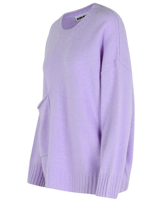 Colorush Purple 'Ziggy Boyfriend' Lilac Cashmere Blend Sweater