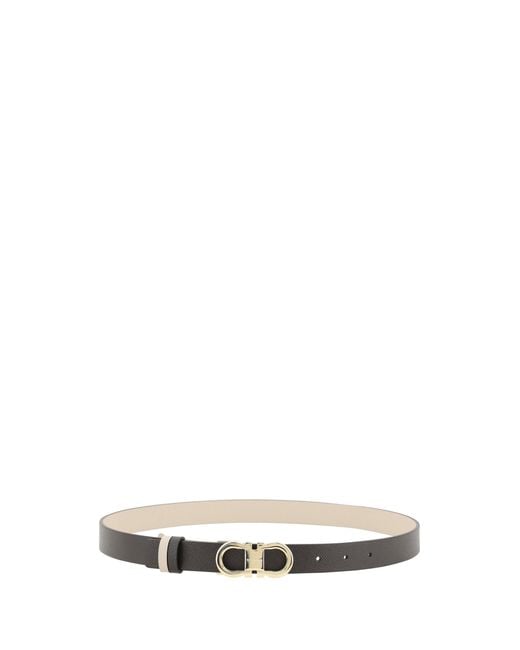 Ferragamo White Leather Belt