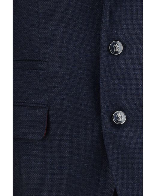 Brunello Cucinelli Blue Two-Piece Single-Breasted Suit for men
