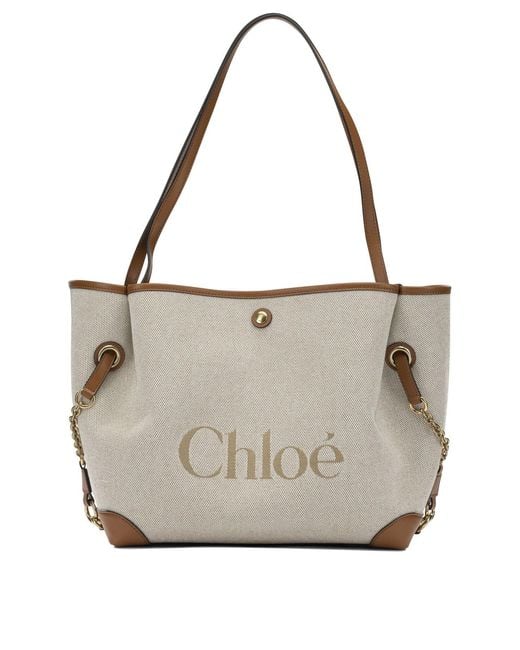 Chloé White "Clover" Large Shoulder Bag