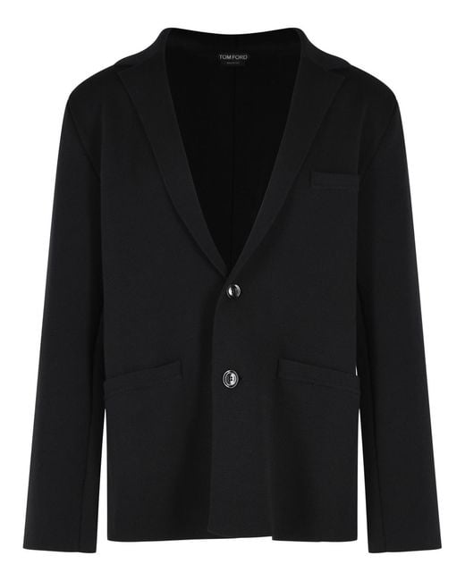 Tom Ford Black Wool Blazer for men