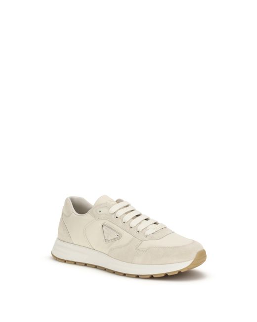 Prada White Low Top Sneakers
