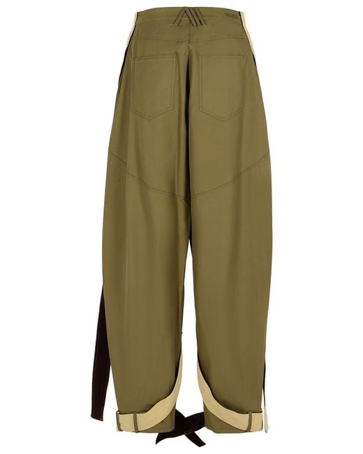 The Attico Green Cotton Blend Pants