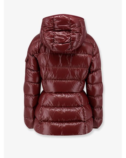 Moncler Red Barante Hooded Down Jacket