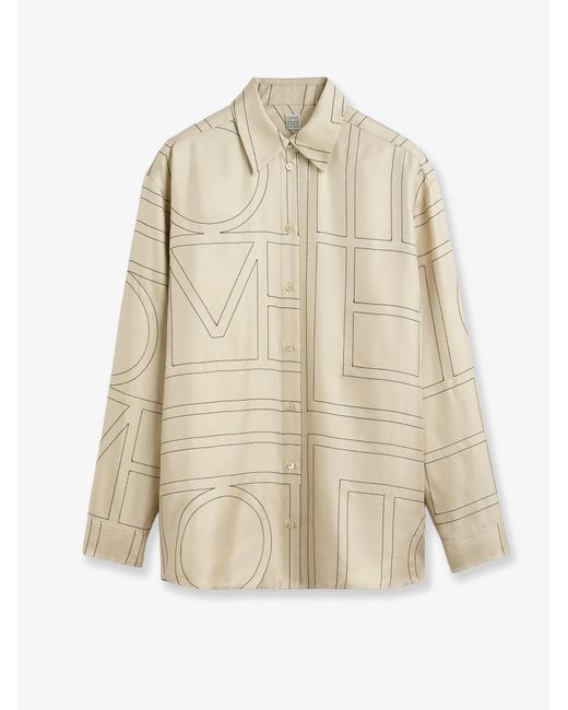 Totême Natural Classic Pajamas Organic Silk Shirt