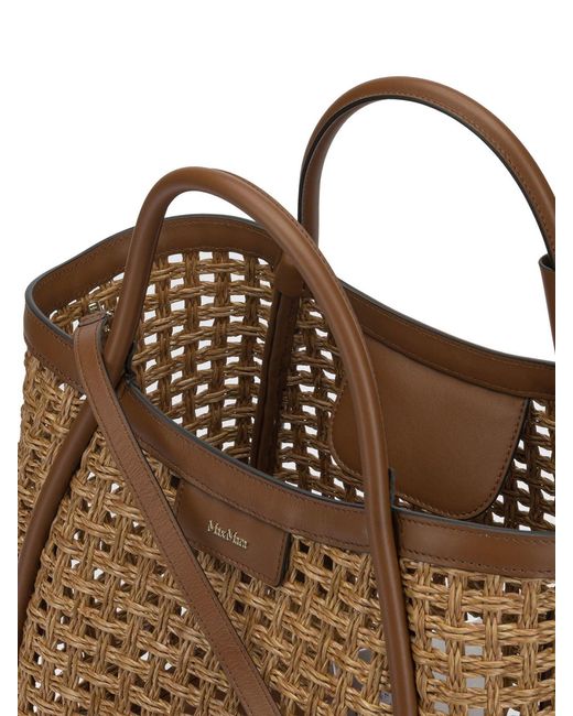 Max Mara Brown Marine Medium Polyamide Handbag
