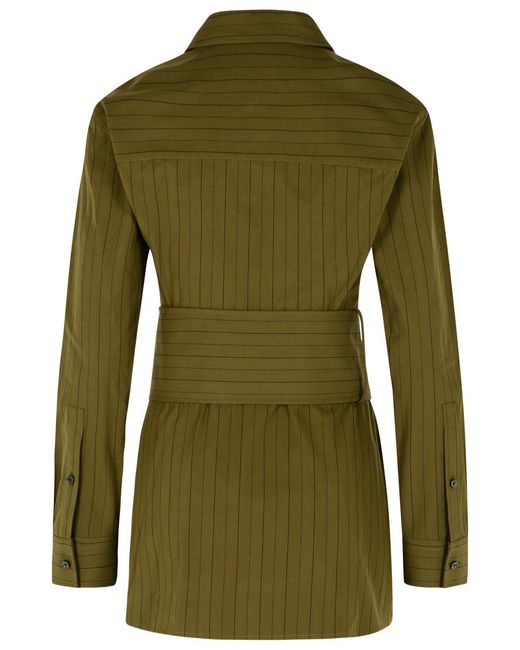 Burberry Green Cotton Mini Dress