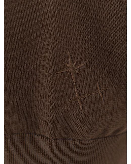 Laneus Brown Cotton Sweater for men