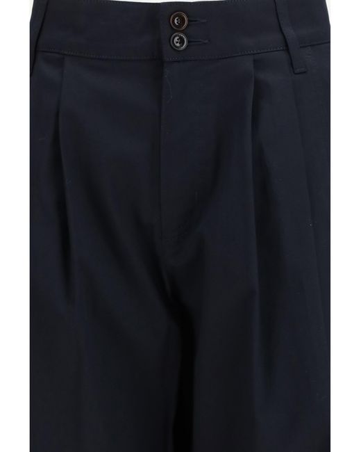 Jacob Cohen Blue Lindsay Barrel Wide Pants Gabardine