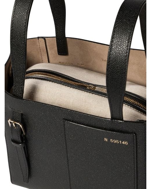 Valextra Black Soft Micro Handbags